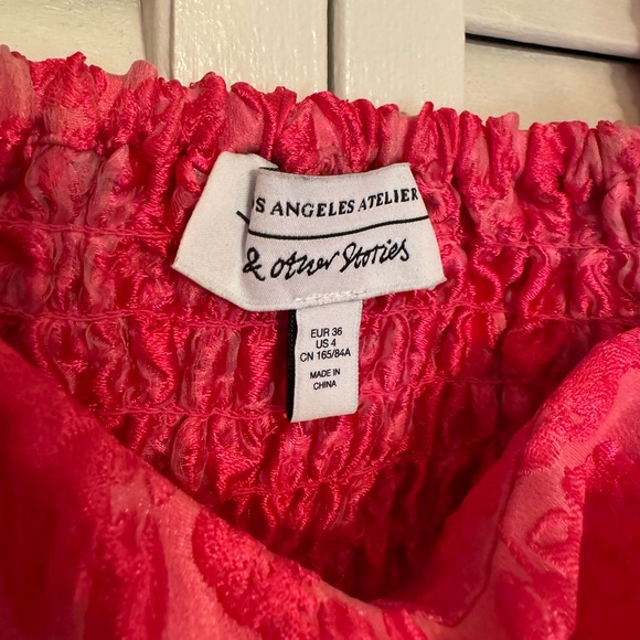 & Other Stories Pink Textured/Jacquard Puffsleeve dress - Picture 5 of 9